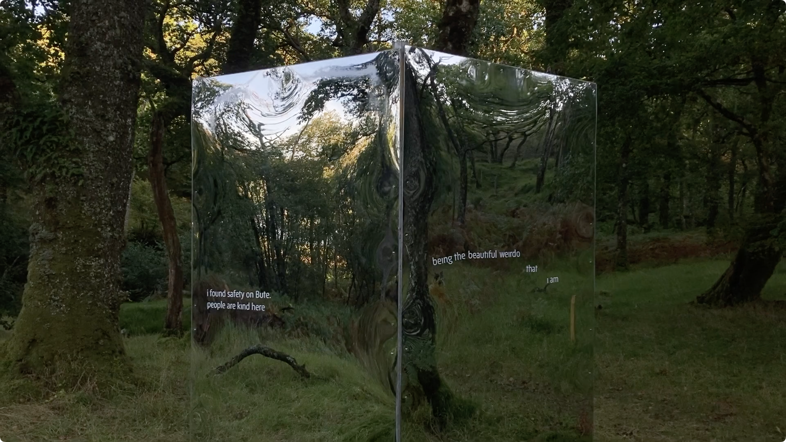 community artworks by artist luke winter for reflect project installed in rothesay